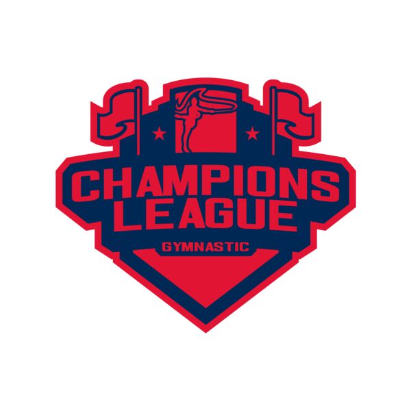 Champions League Gymnastic logo template Miniatura