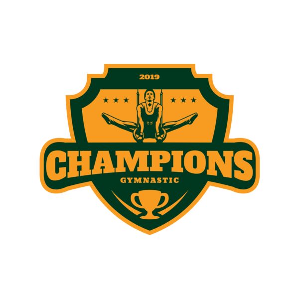 Champions Gymnastic logo template Miniatura