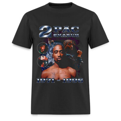 TUPAC BLACK TEE L Miniatura