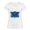 Playera Dama: Algodón Peinado Cuello V Miniatura