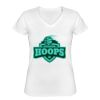 Playera Dama: Algodón Peinado Cuello V Miniatura