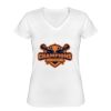 Playera Dama: Algodón Peinado Cuello V Miniatura