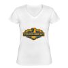 Playera Dama: Algodón Peinado Cuello V Miniatura
