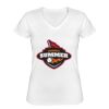 Playera Dama: Algodón Peinado Cuello V Miniatura