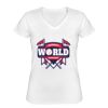 Playera Dama: Algodón Peinado Cuello V Miniatura