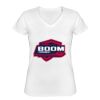 Playera Dama: Algodón Peinado Cuello V Miniatura