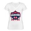 Playera Dama: Algodón Peinado Cuello V Miniatura