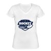 Playera Dama: Algodón Peinado Cuello V Miniatura