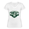 Playera Dama: Algodón Peinado Cuello V Miniatura