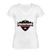 Playera Dama: Algodón Peinado Cuello V Miniatura