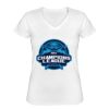 Playera Dama: Algodón Peinado Cuello V Miniatura