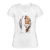 Playera Dama: Algodón Peinado Cuello V Miniatura