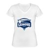 Playera Dama: Algodón Peinado Cuello V Miniatura