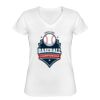 Playera Dama: Algodón Peinado Cuello V Miniatura