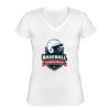 Playera Dama: Algodón Peinado Cuello V Miniatura