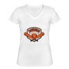 Playera Dama: Algodón Peinado Cuello V Miniatura