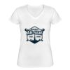Playera Dama: Algodón Peinado Cuello V Miniatura