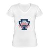 Playera Dama: Algodón Peinado Cuello V Miniatura