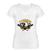 Playera Dama: Algodón Peinado Cuello V Miniatura