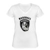 Playera Dama: Algodón Peinado Cuello V Miniatura
