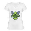 Playera Dama: Algodón Peinado Cuello V Miniatura