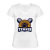 Playera Dama: Algodón Peinado Cuello V Miniatura
