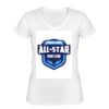 Playera Dama: Algodón Peinado Cuello V Miniatura