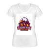 Playera Dama: Algodón Peinado Cuello V Miniatura