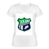 Playera Dama: Algodón Peinado Cuello V Miniatura
