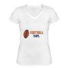 Playera Dama: Algodón Peinado Cuello V Miniatura