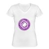 Playera Dama: Algodón Peinado Cuello V Miniatura