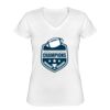 Playera Dama: Algodón Peinado Cuello V Miniatura