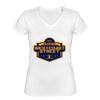 Playera Dama: Algodón Peinado Cuello V Miniatura