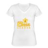 Playera Dama: Algodón Peinado Cuello V Miniatura