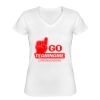 Playera Dama: Algodón Peinado Cuello V Miniatura