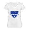 Playera Dama: Algodón Peinado Cuello V Miniatura