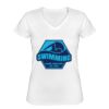Playera Dama: Algodón Peinado Cuello V Miniatura