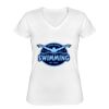 Playera Dama: Algodón Peinado Cuello V Miniatura