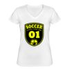 Playera Dama: Algodón Peinado Cuello V Miniatura