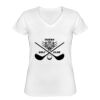 Playera Dama: Algodón Peinado Cuello V Miniatura