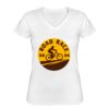 Playera Dama: Algodón Peinado Cuello V Miniatura