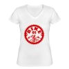 Playera Dama: Algodón Peinado Cuello V Miniatura