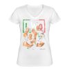 Playera Dama: Algodón Peinado Cuello V Miniatura