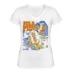 Playera Dama: Algodón Peinado Cuello V Miniatura