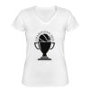 Playera Dama: Algodón Peinado Cuello V Miniatura