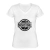Playera Dama: Algodón Peinado Cuello V Miniatura