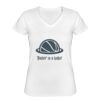 Playera Dama: Algodón Peinado Cuello V Miniatura