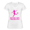 Playera Dama: Algodón Peinado Cuello V Miniatura