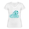 Playera Dama: Algodón Peinado Cuello V Miniatura