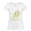 Playera Dama: Algodón Peinado Cuello V Miniatura